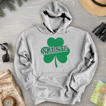 Sláinte Vintage Textured Shamrock Hoodie