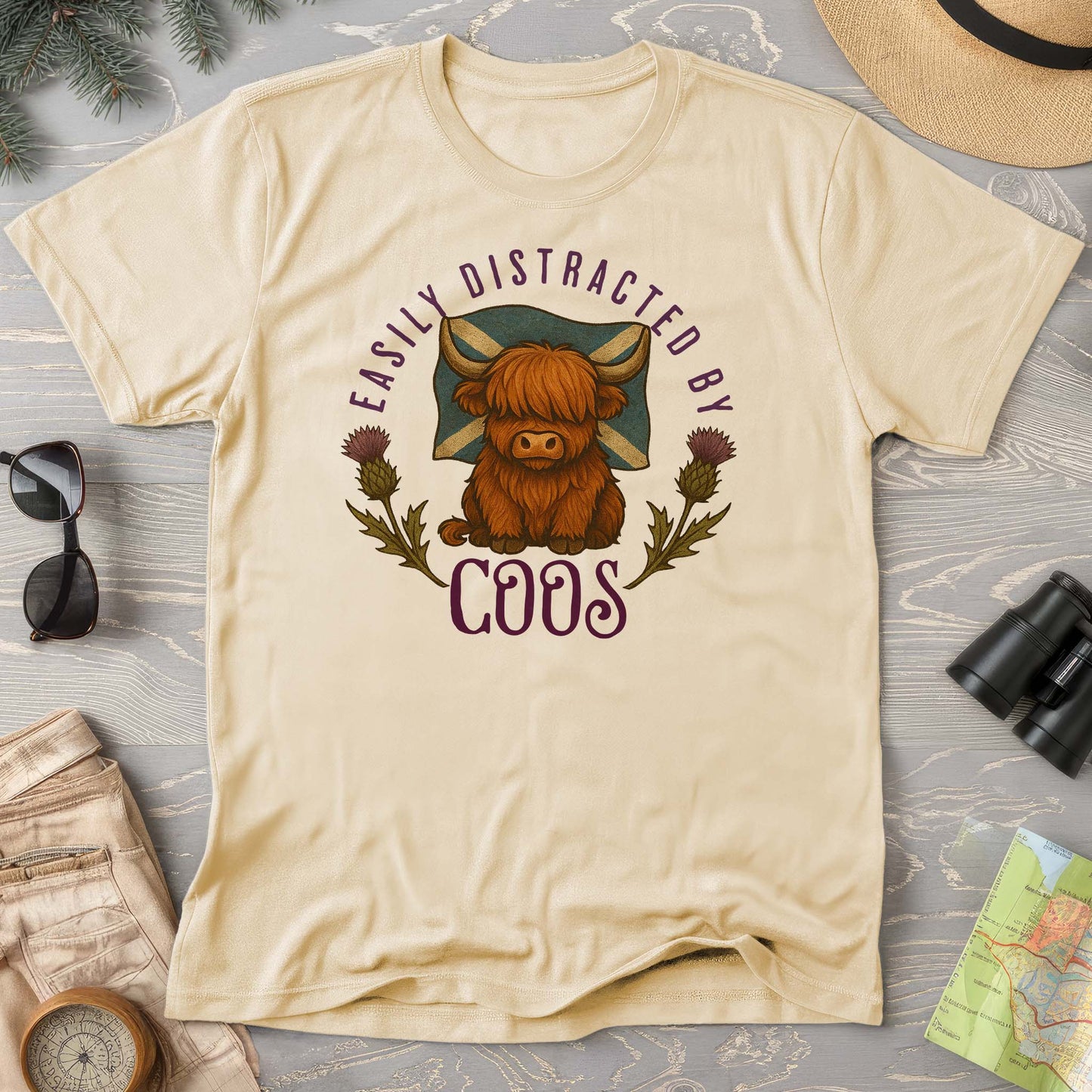 Easily Distracted By Coos Comfort Colors T-Shirt