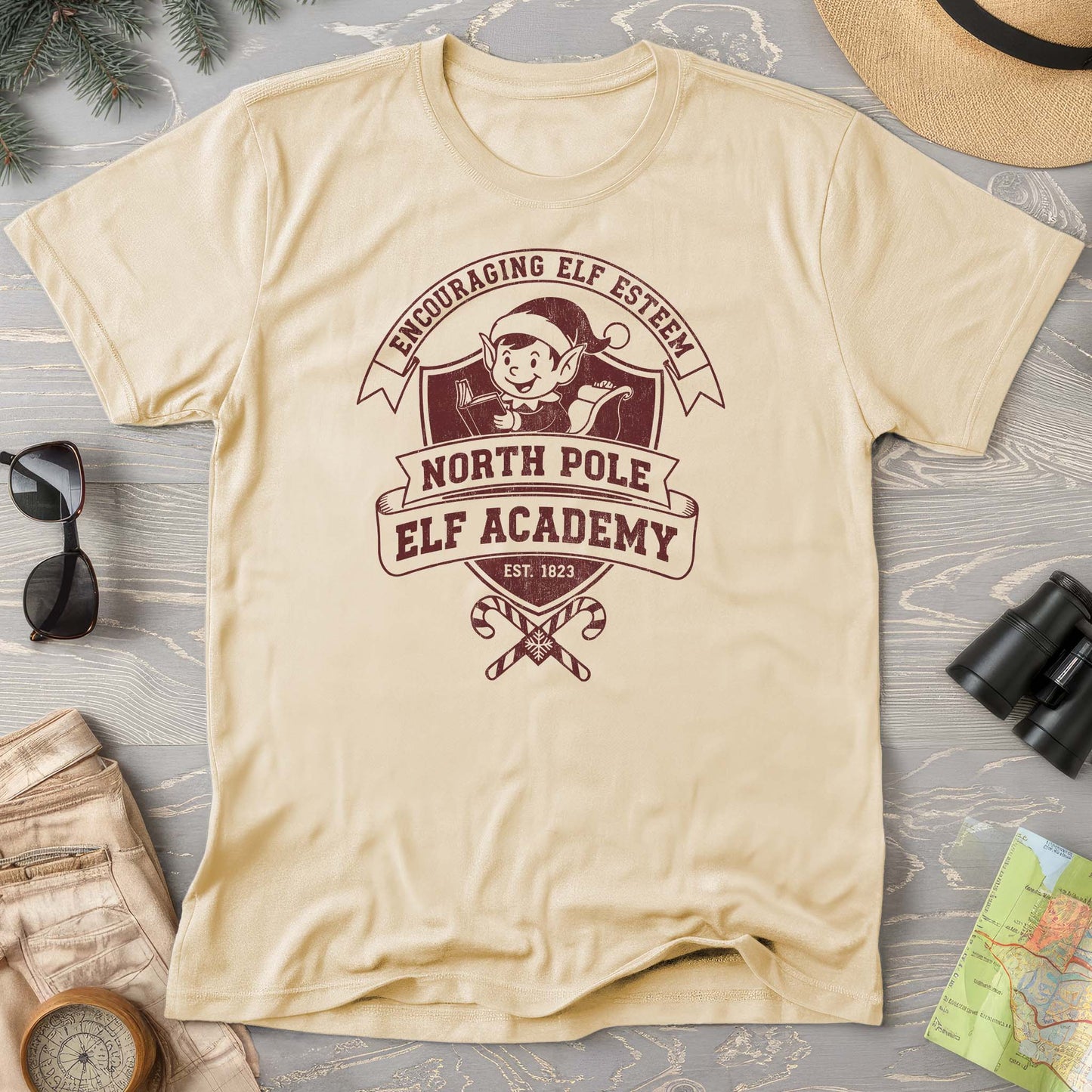 North Pole Elf Academy Comfort Colors T-Shirt