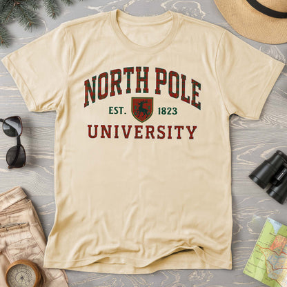 North Pole University Holiday Plaid Comfort Colors T-Shirt