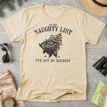 Naughty List Racoon Xmas Comfort Colors T-shirt