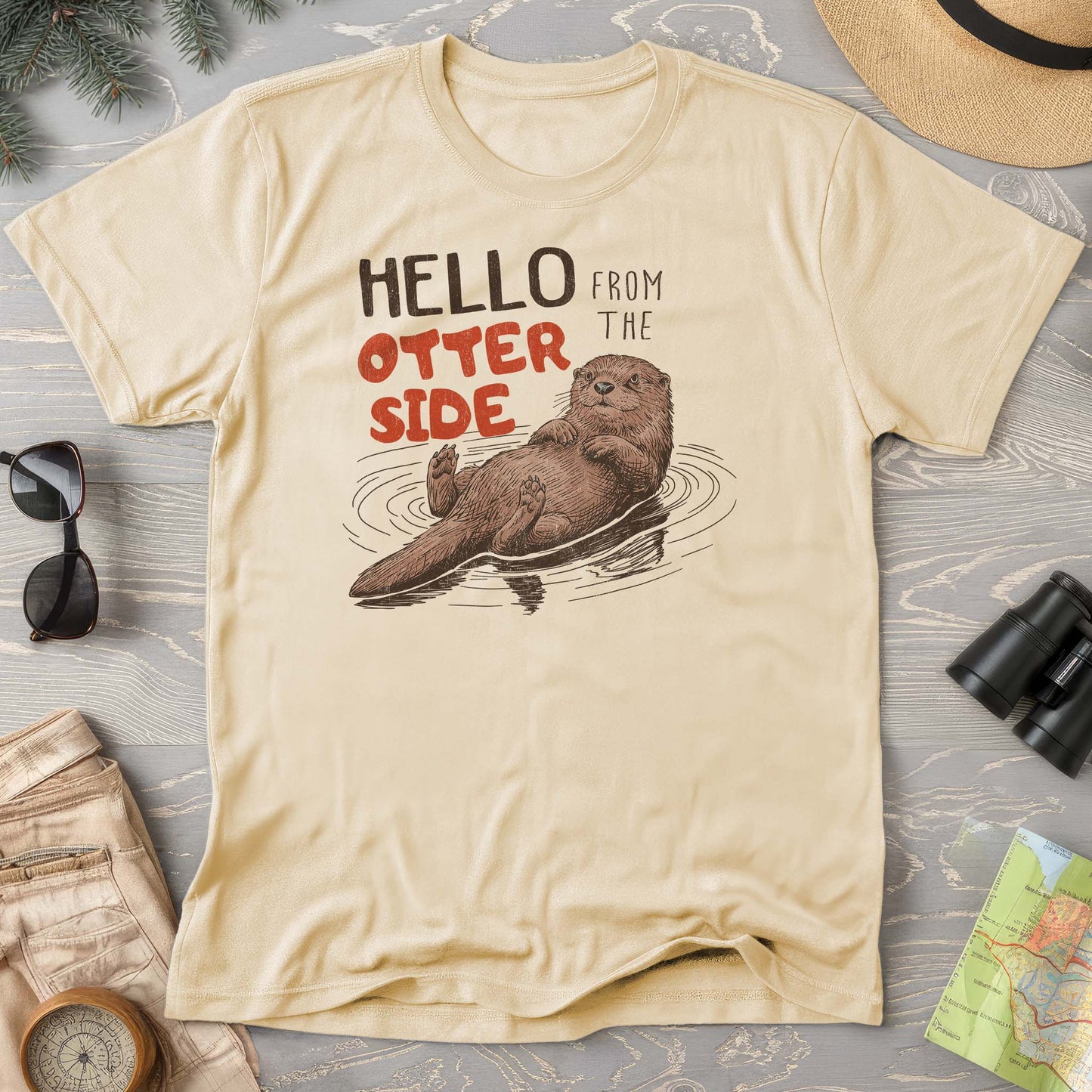 Hello From the Otter Side Comfort Colors T-shirt