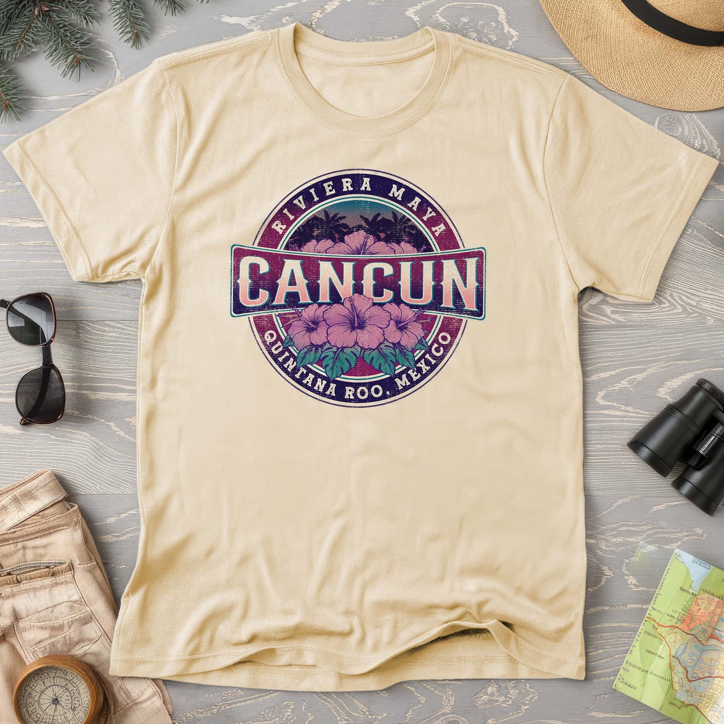 Cancun Badge Comfort Colors T-shirt