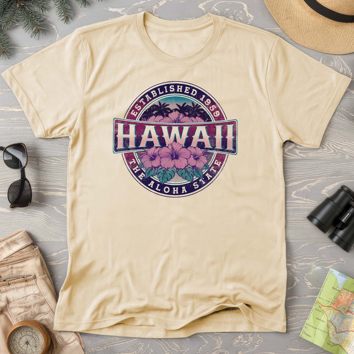Hawaii Badge Comfort Colors T-shirt