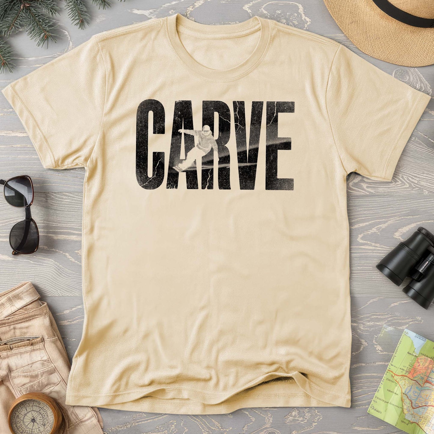 Carve Snowboard Comfort Colors T-shirt