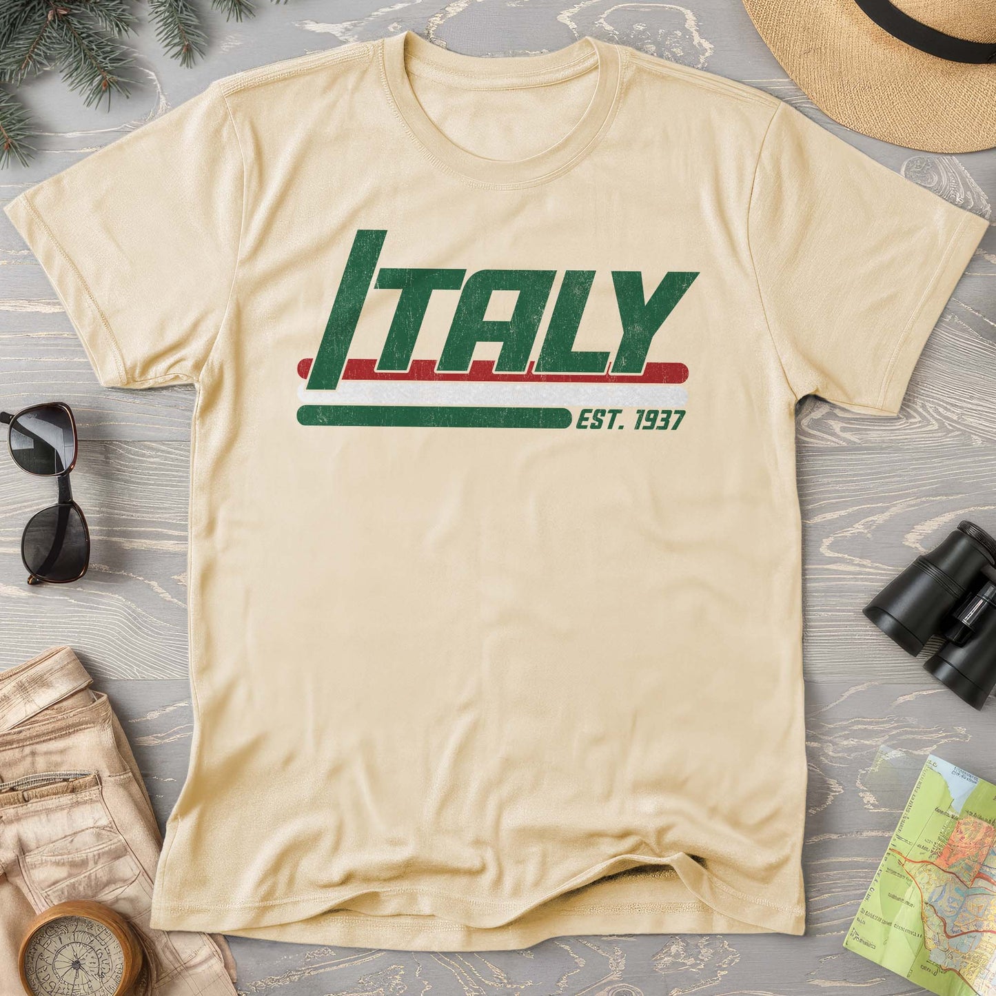 Italy Retro Stripe T-Shirt
