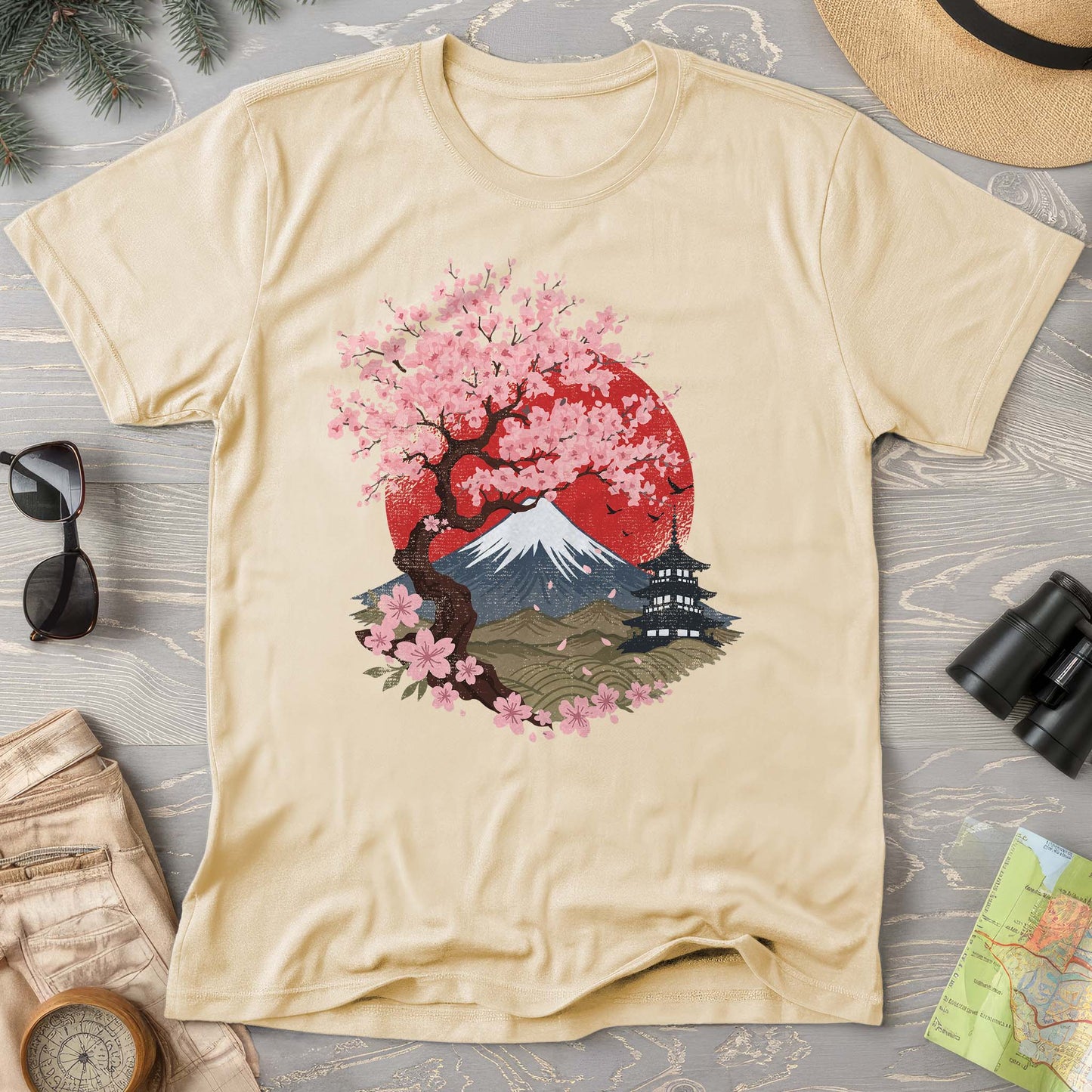 Mount Fuji Cherry Blossoms T-Shirt