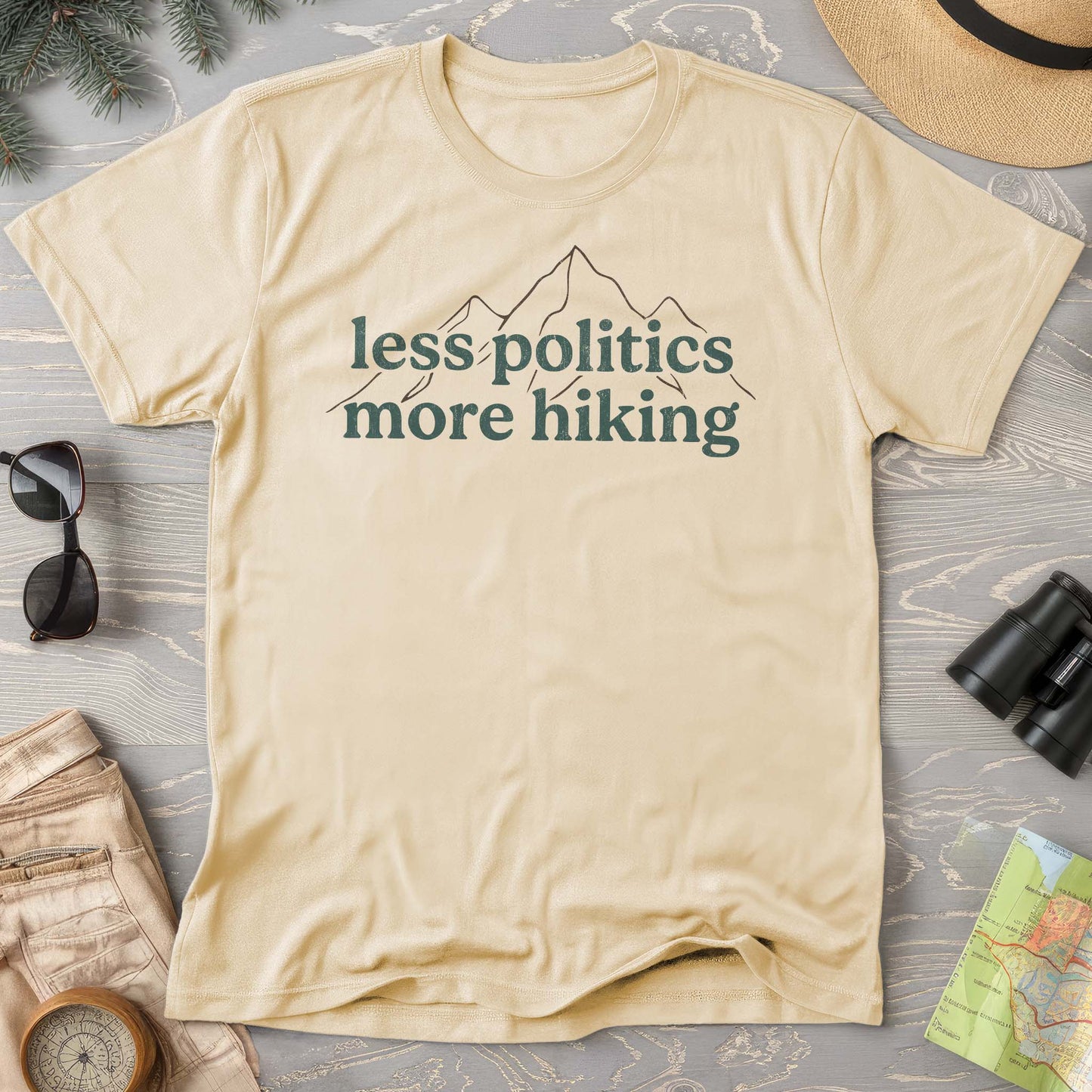 Less Politics More Hiking T-Shirt