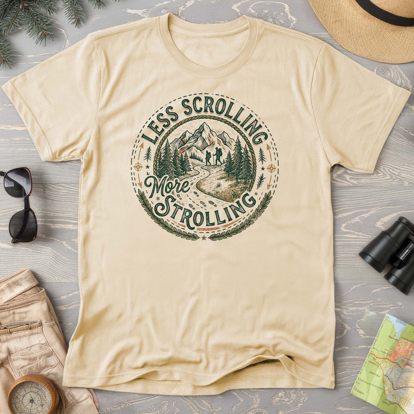 Less Scrolling More Strolling T-Shirt