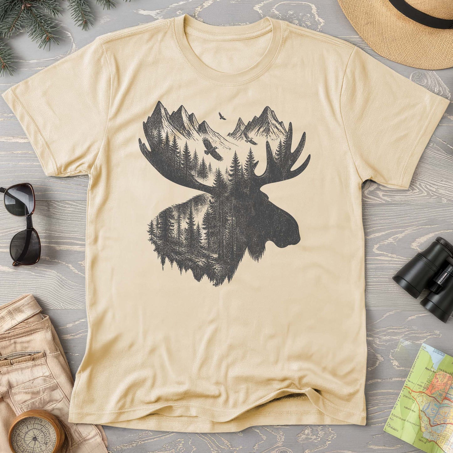 Moose Double Exposure T-Shirt
