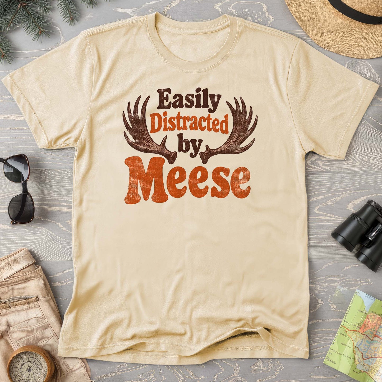 Distracted By Meese Antlers T-Shirt