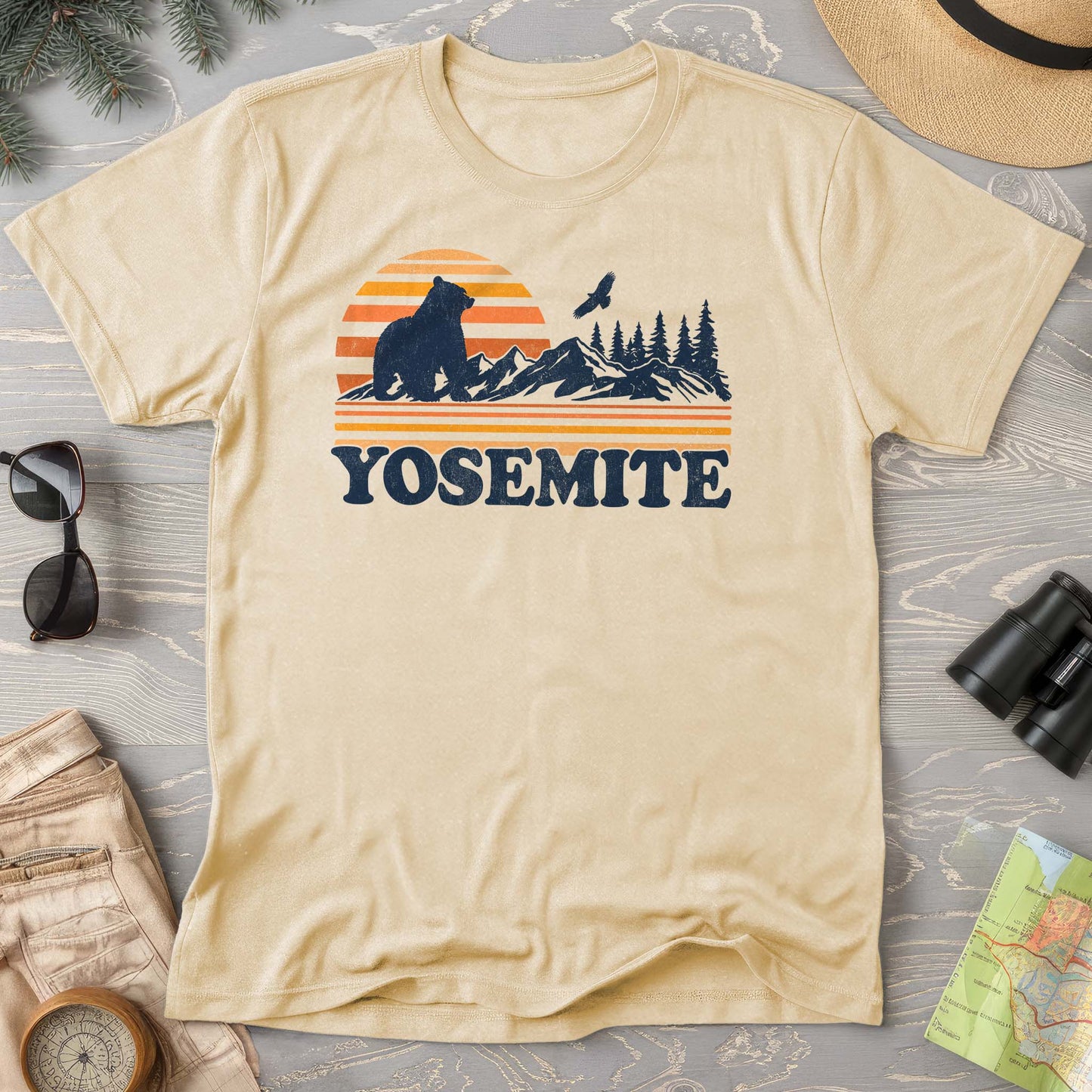 Yosemite Retro Sunset Comfort Colors T-Shirt