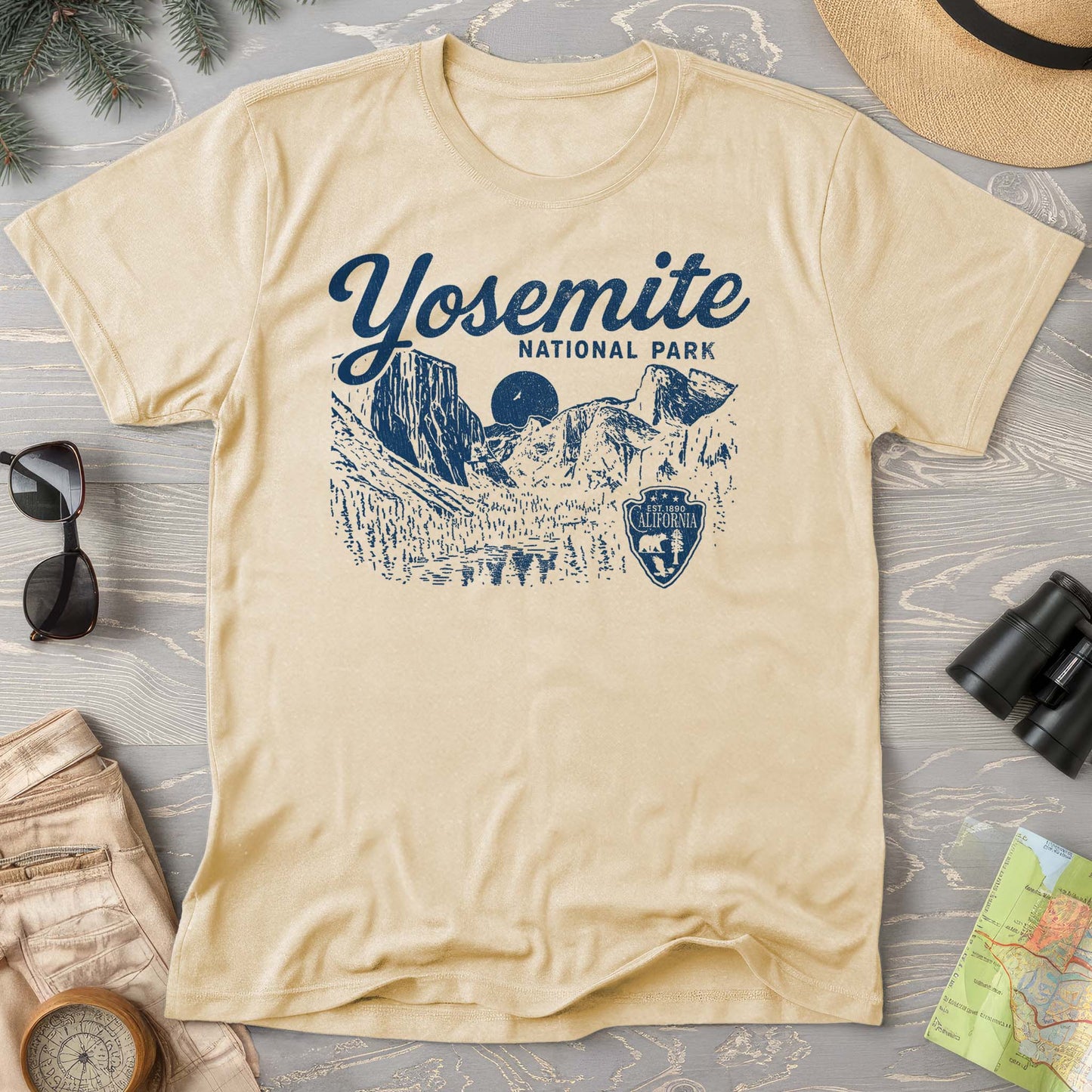 Yosemite National Park "Vintage Sketch" Comfort Colors T-Shirt