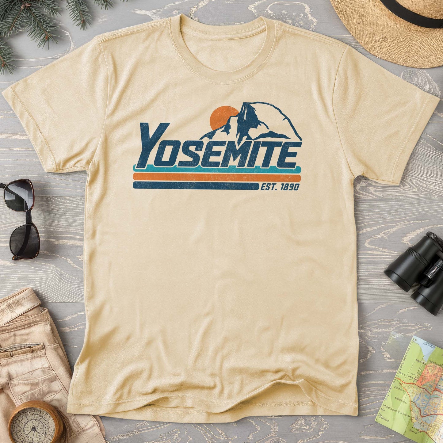 Yosemite Retro Stripe Comfort Colors T-Shirt