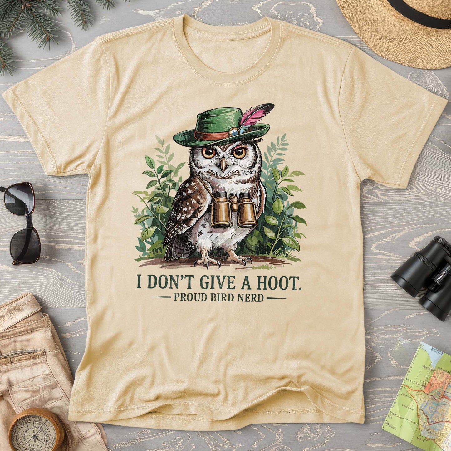Bird Nerd Owl Design Comfort Colors T-Shirt