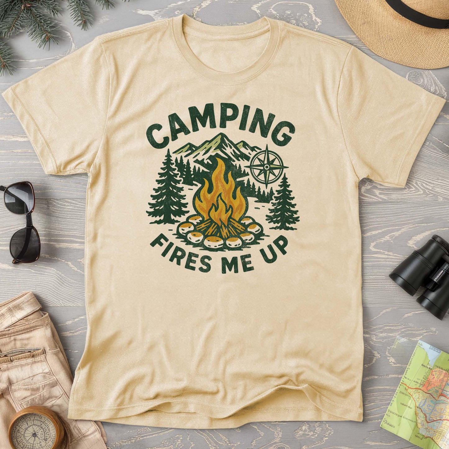 Camping Fires Me Up Comfort Colors T-Shirt