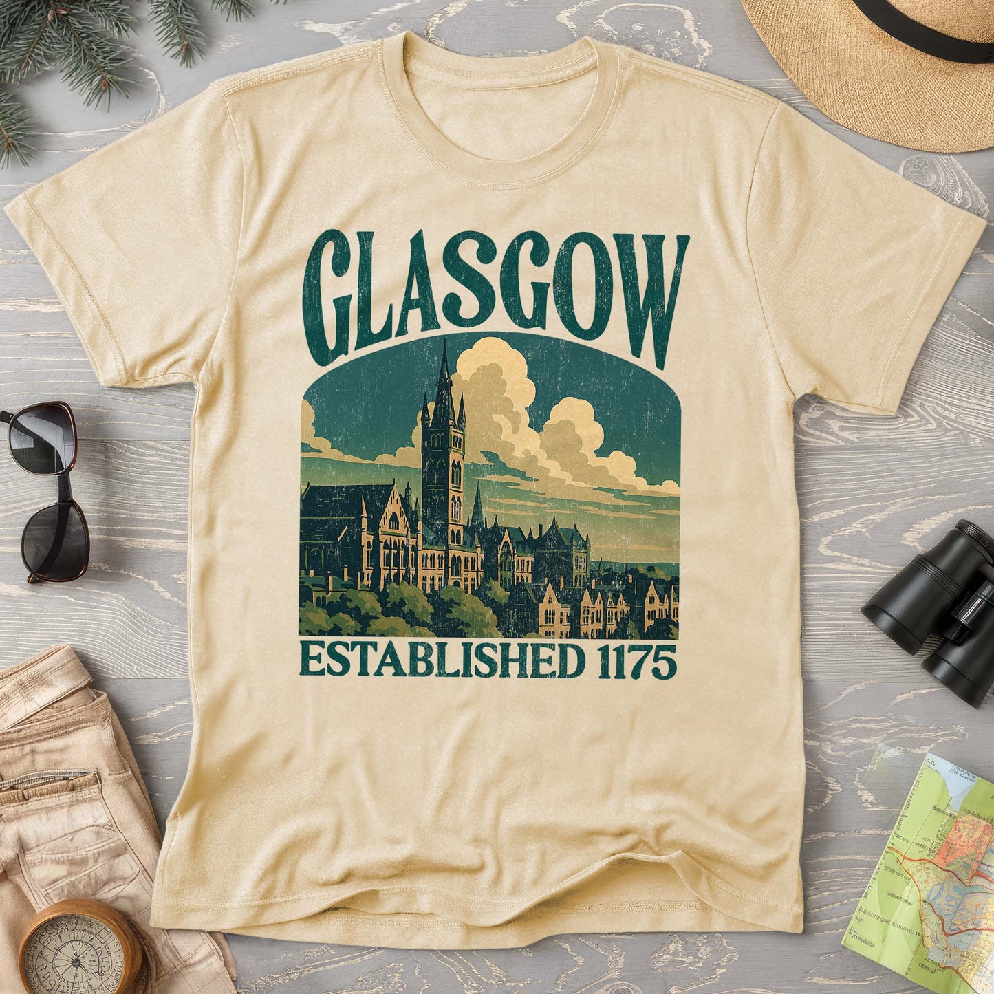 Glasgow Scotland "Big and Bold" Comfort Colors T-Shirt