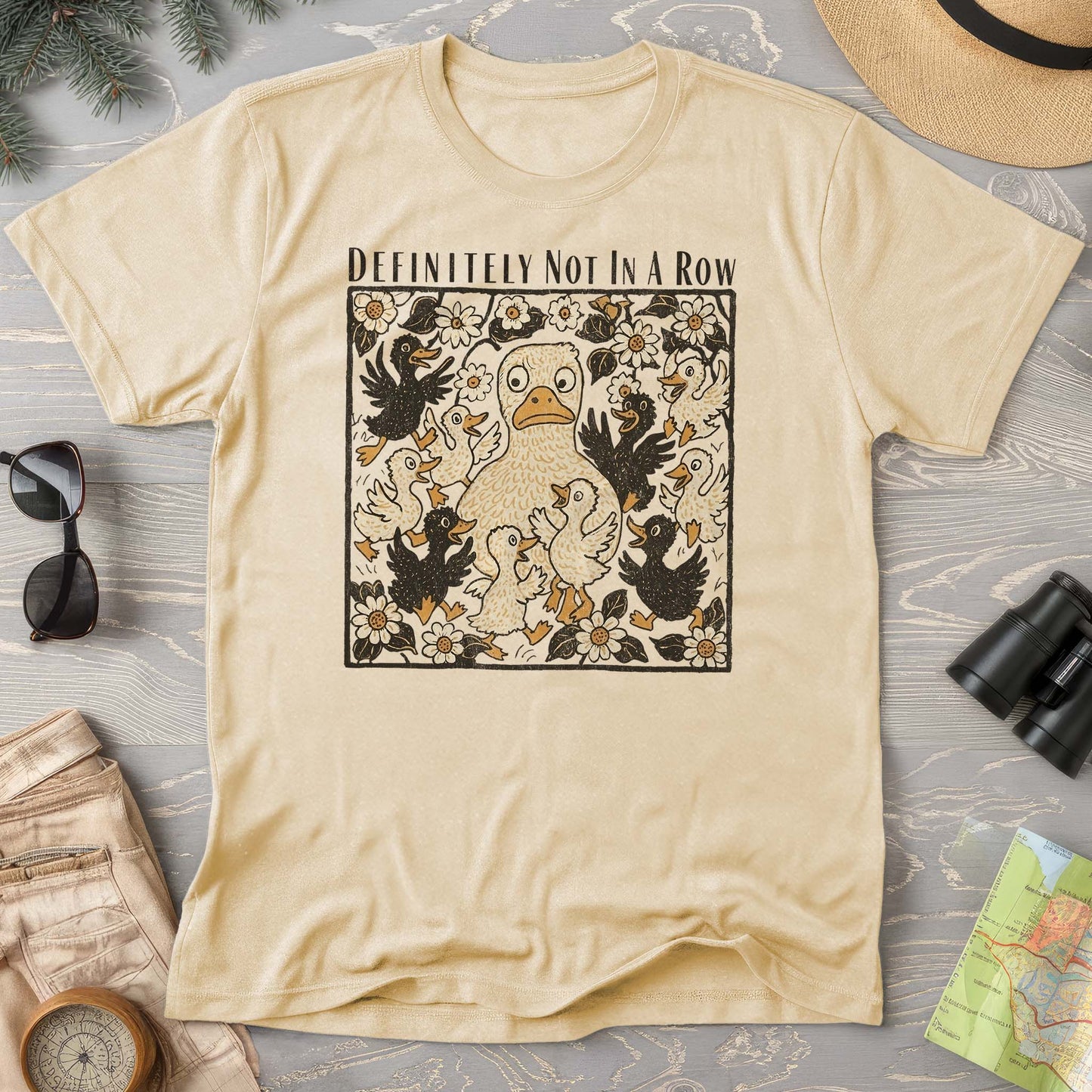 Ducks "Definitely Not in a Row" Comfort Colors T-Shirt