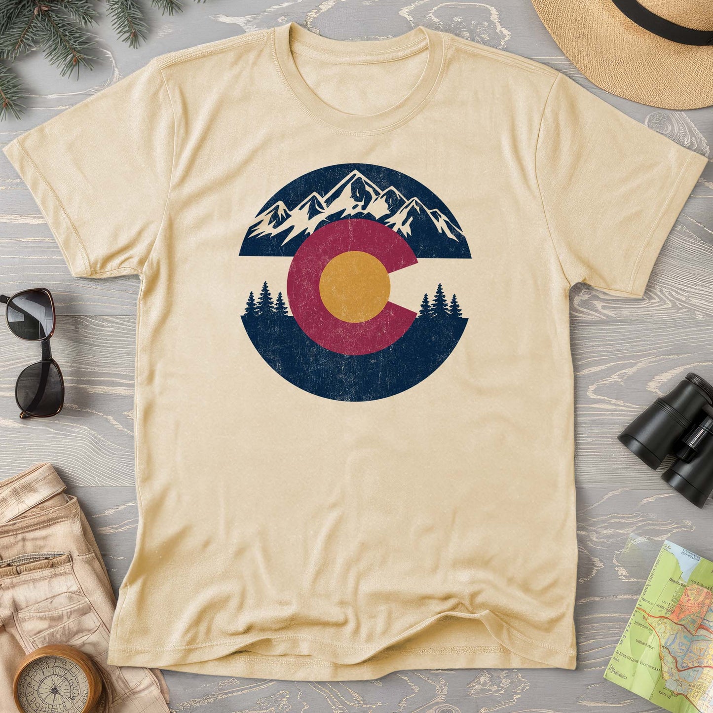 Colorado Badge Textured Comfort Colors T-Shirt