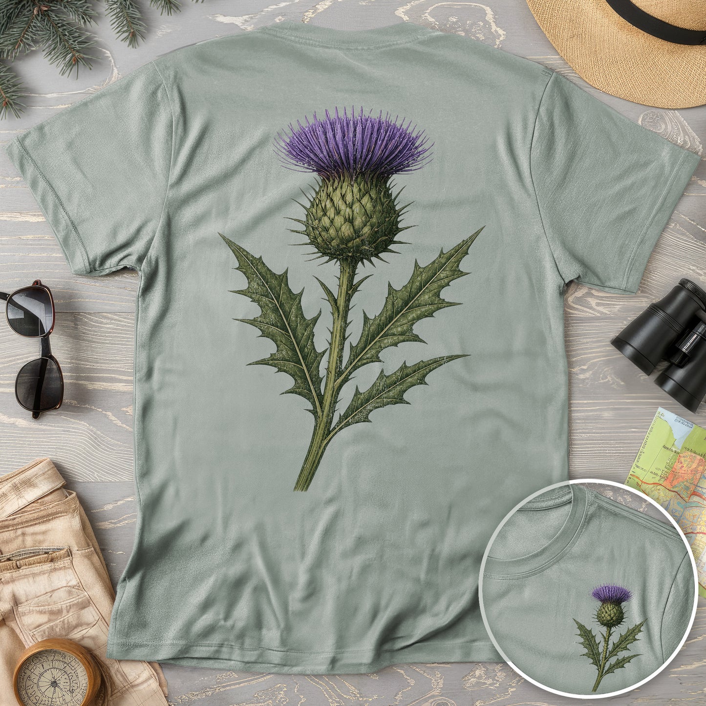Thistle of Scotland Front/Back Print T-Shirt