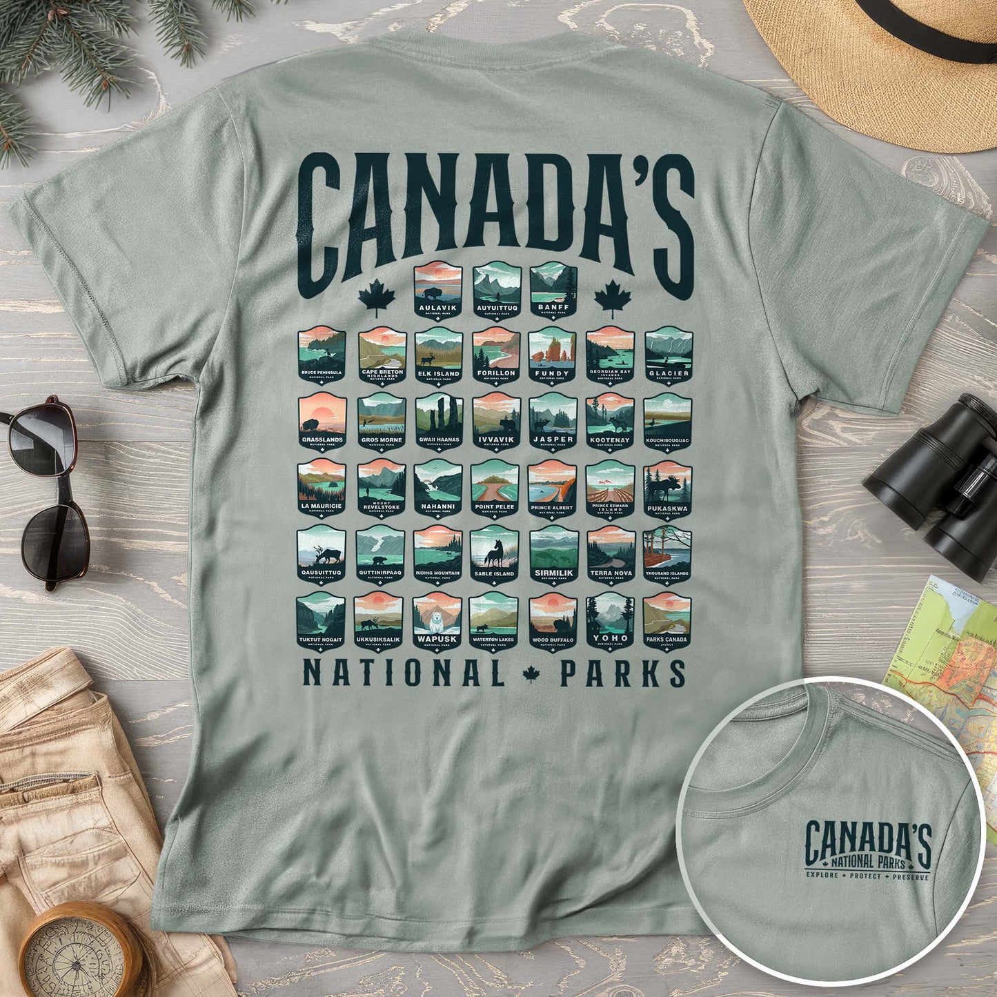 Canada's National Parks "Badges" Comfort Colors T-shirt