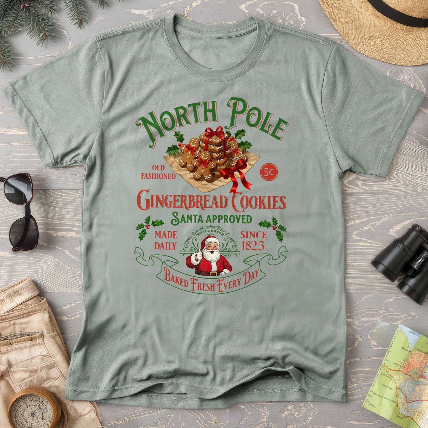 North Pole Gingerbread Cookies Comfort Colors T-Shirt