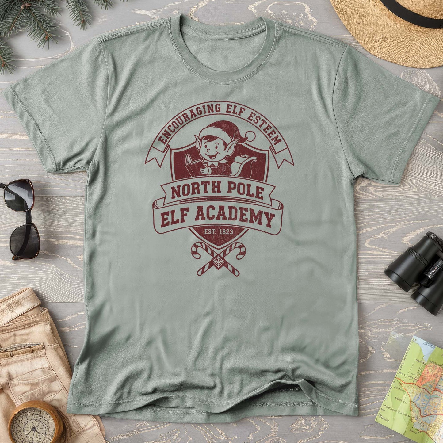North Pole Elf Academy Comfort Colors T-Shirt