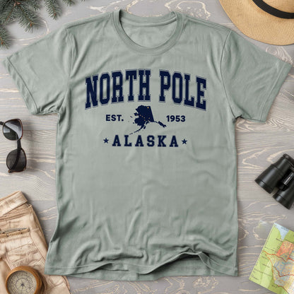 North Pole Alaska Varsity Comfort Colors T-shirt