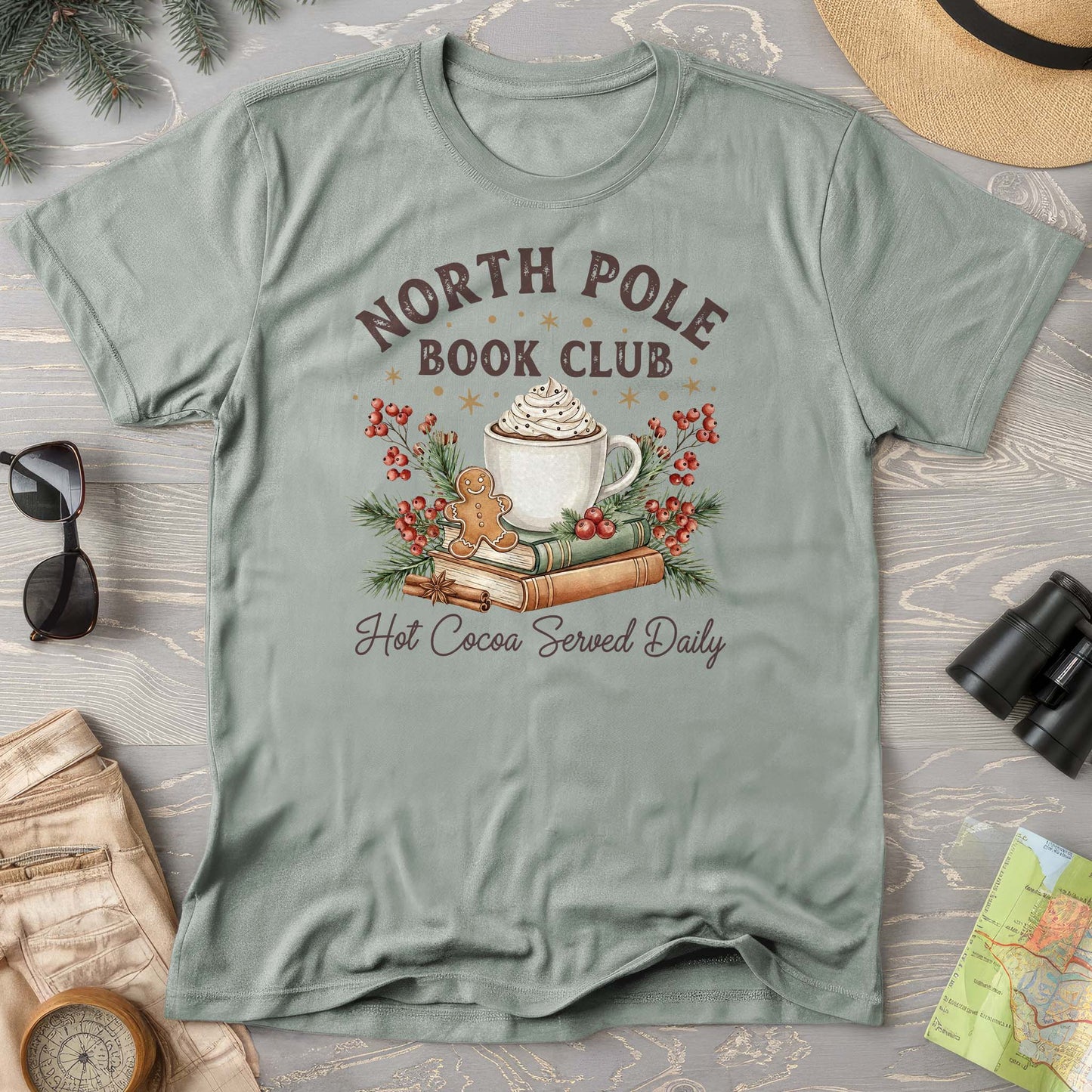 North Pole Book Club Comfort Colors T-shirt