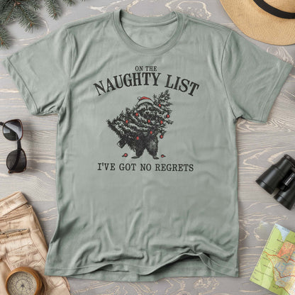 Naughty List Racoon Xmas Comfort Colors T-shirt