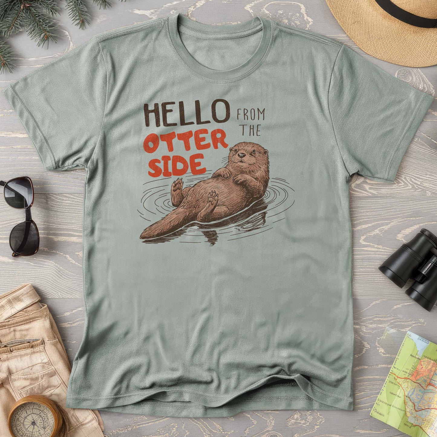 Hello From the Otter Side Comfort Colors T-shirt