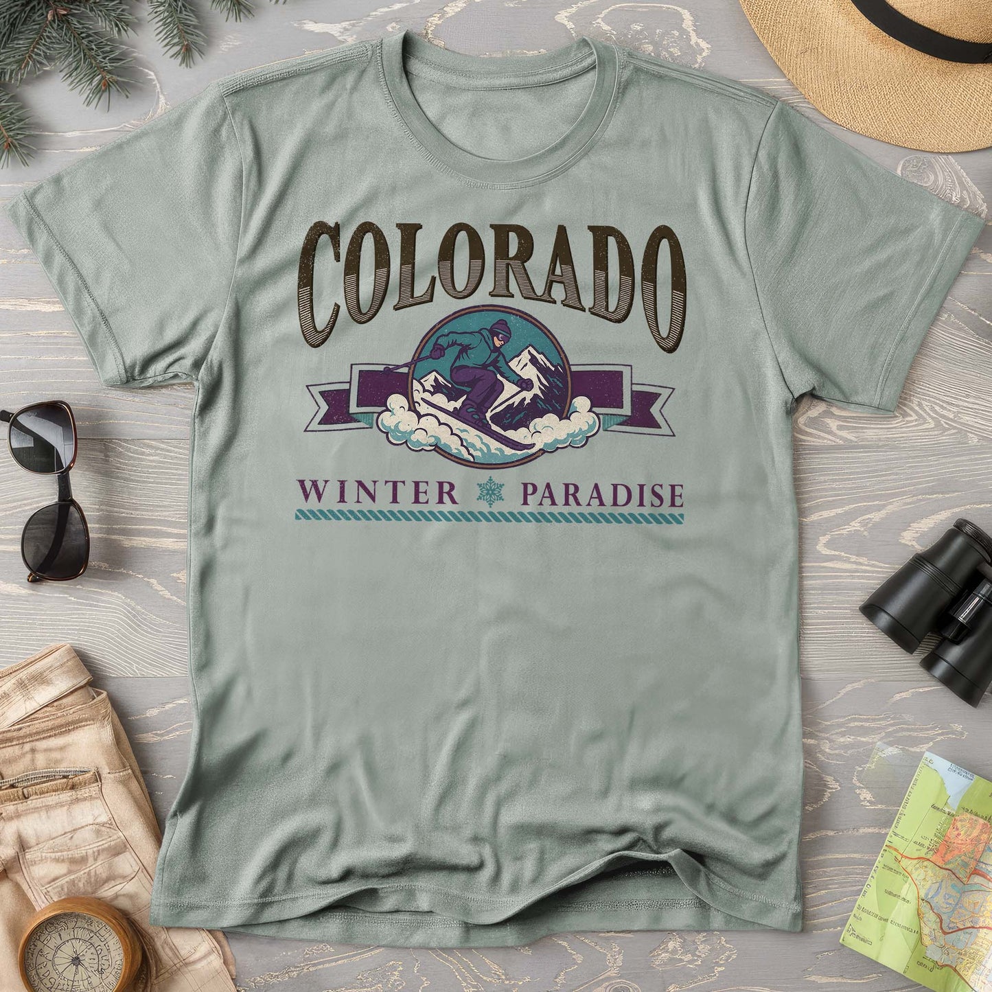 Colorado 90's Retro Ski Sprint Comfort Colors T-shirt