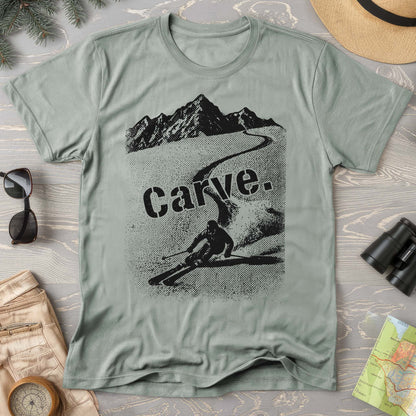 Carve Ski Print Comfort Colors T-shirt