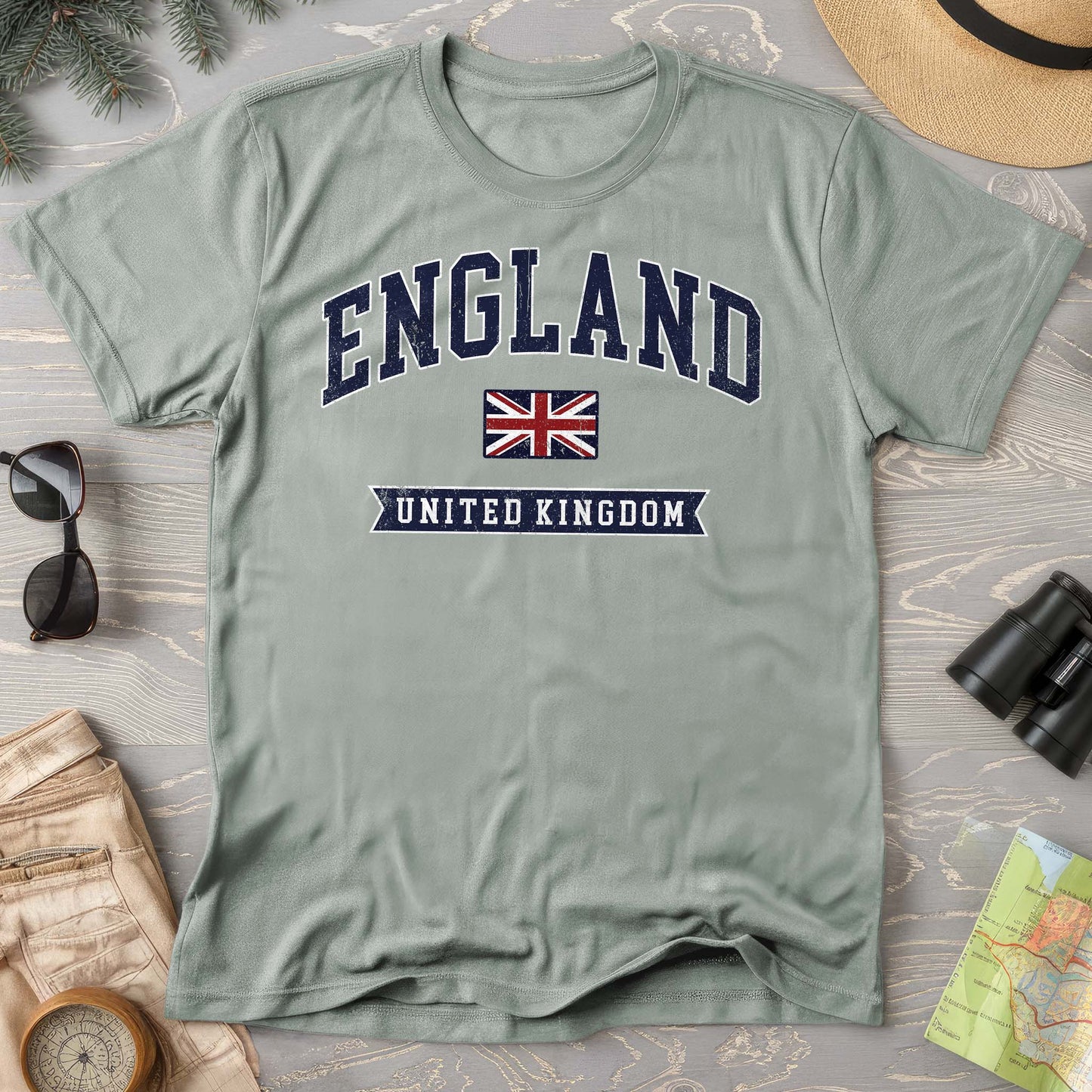 England Varsity Flag Comfort Colors T-shirt