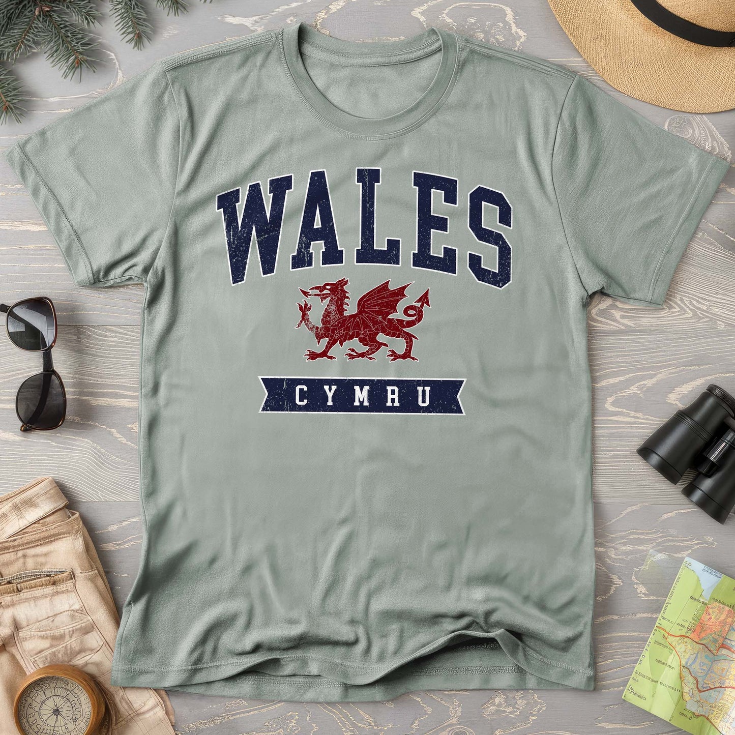 Wales Varsity Dragon Comfort Colors T-shirt
