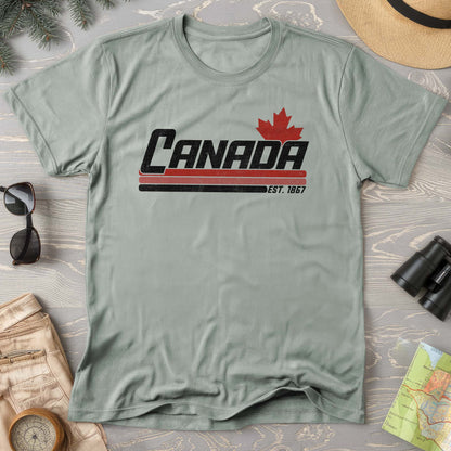 Canada Retro Stripe Comfort Colors T-shirt