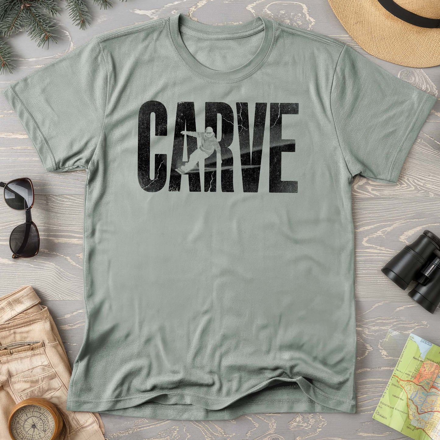 Carve Snowboard Comfort Colors T-shirt