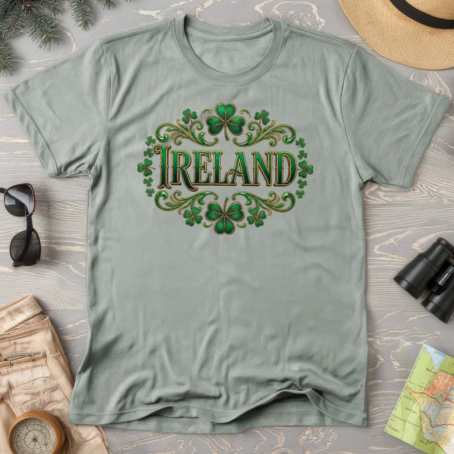 Ireland Shamrock Emblem Comfort Colors T-shirt