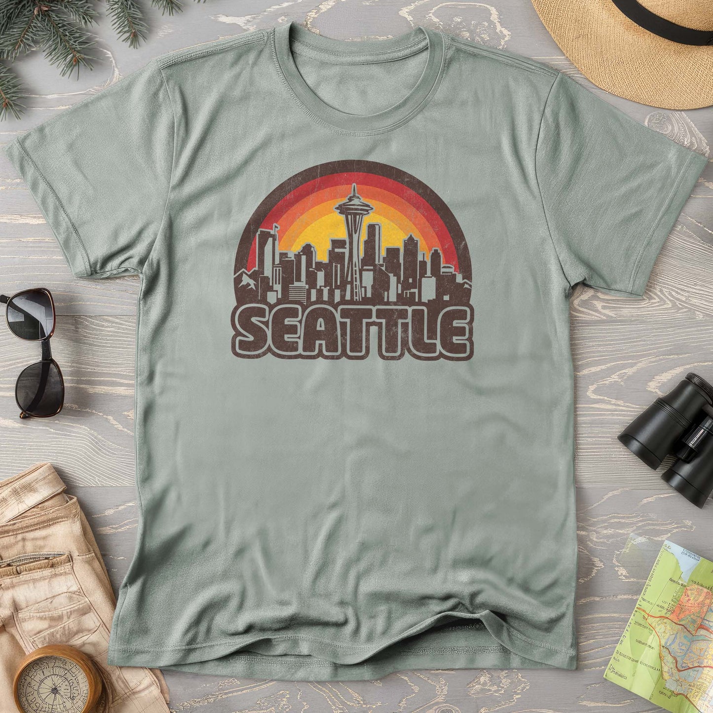 Seattle Retro Sunset T-Shirt
