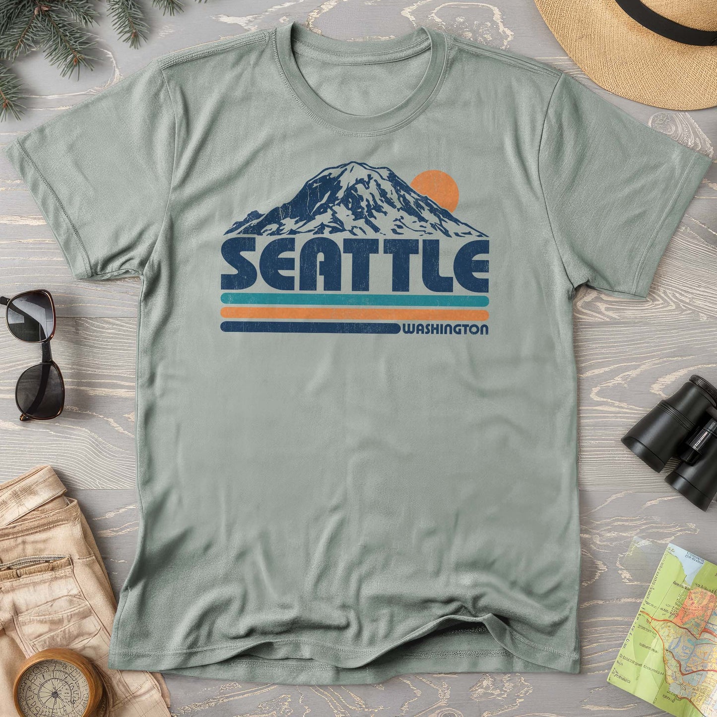 Seattle Retro Stripe T-Shirt
