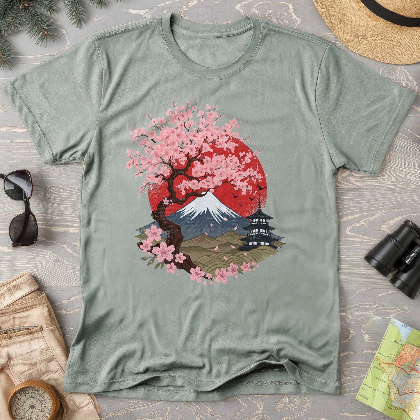 Mount Fuji Cherry Blossoms T-Shirt