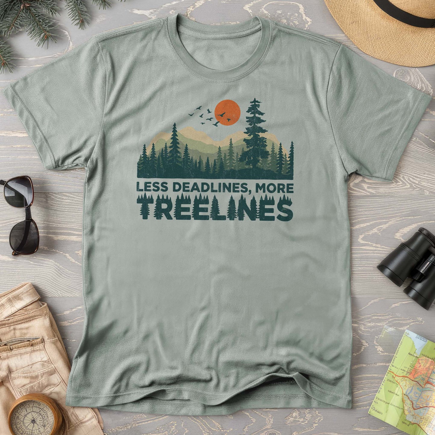 Less Deadlines More Treelines T-Shirt