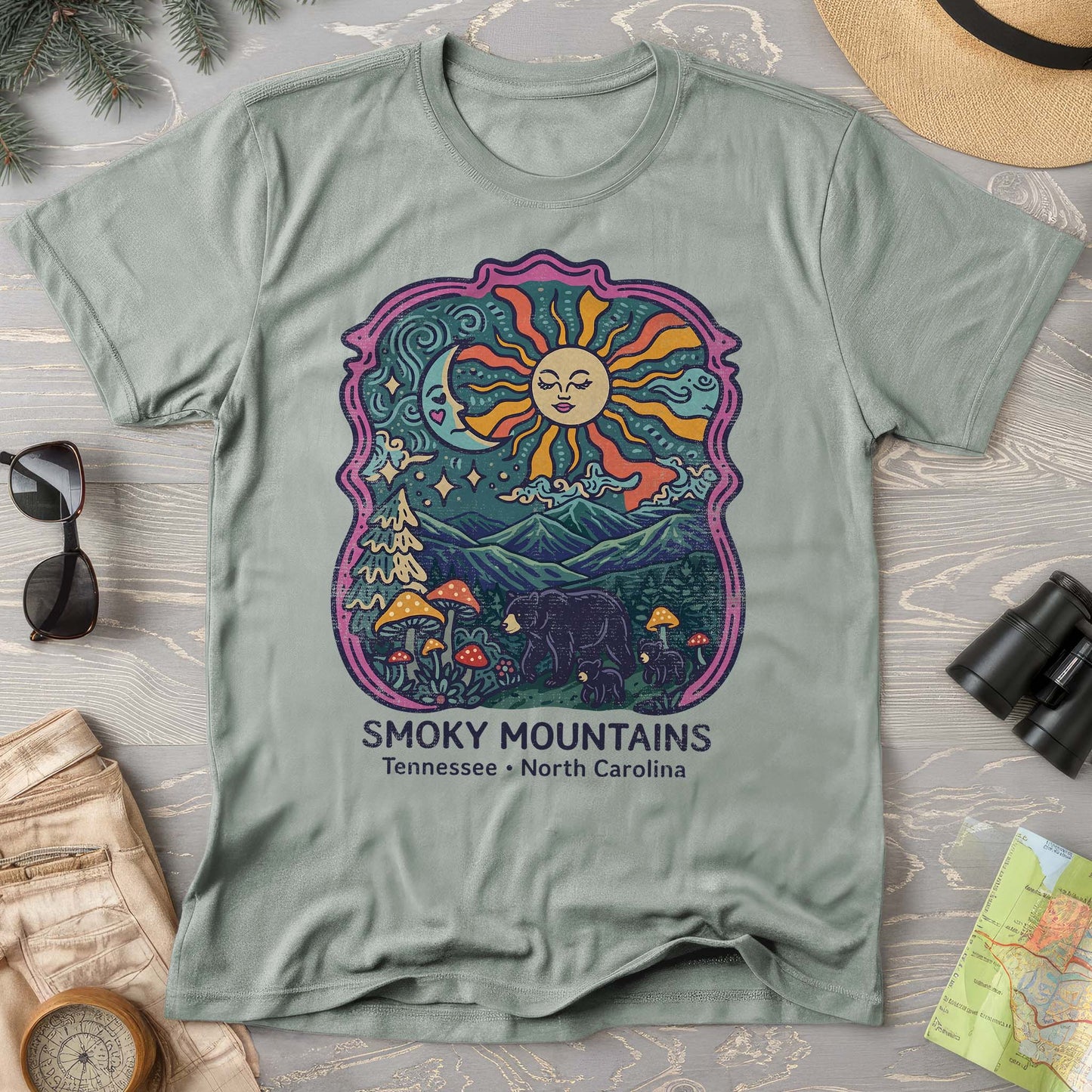 Smoky Mountains Groovy Bears T-Shirt