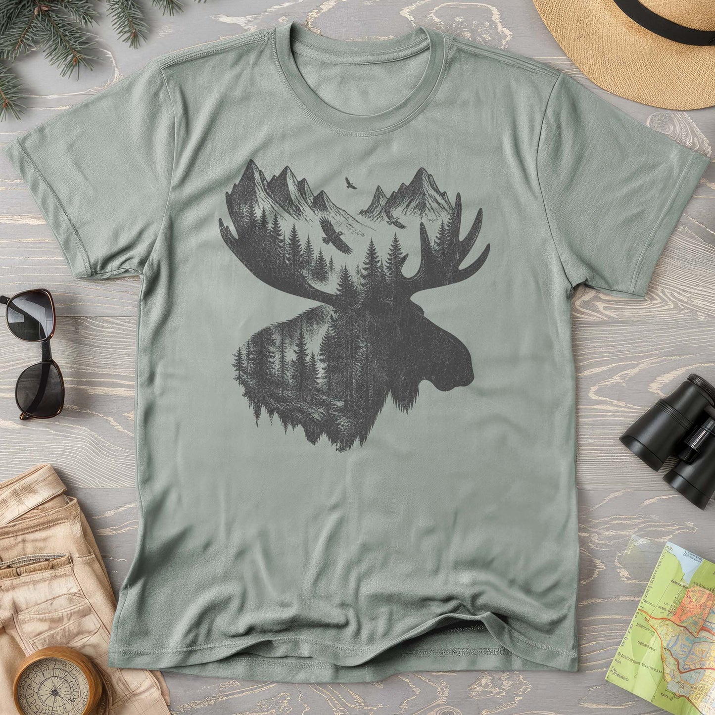 Moose Double Exposure T-Shirt