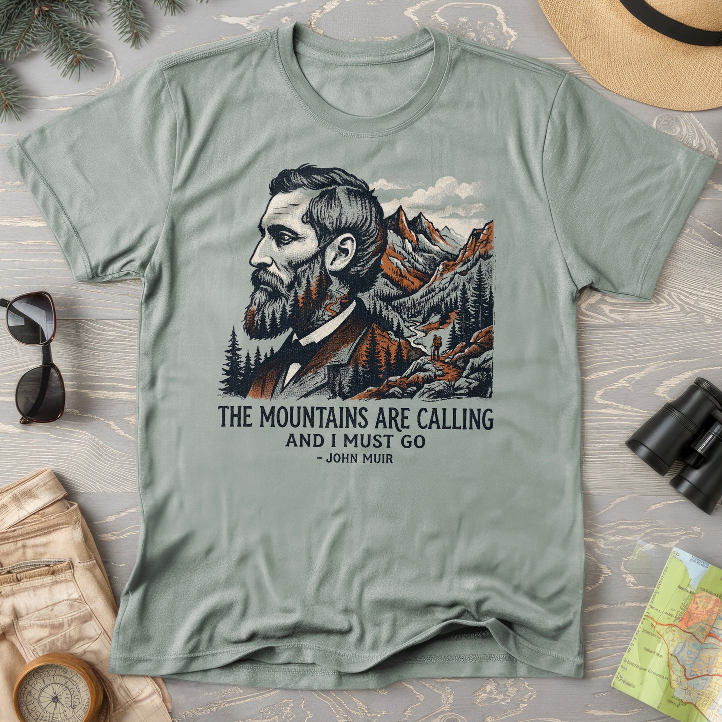 Mountains Calling John Muir T-Shirt
