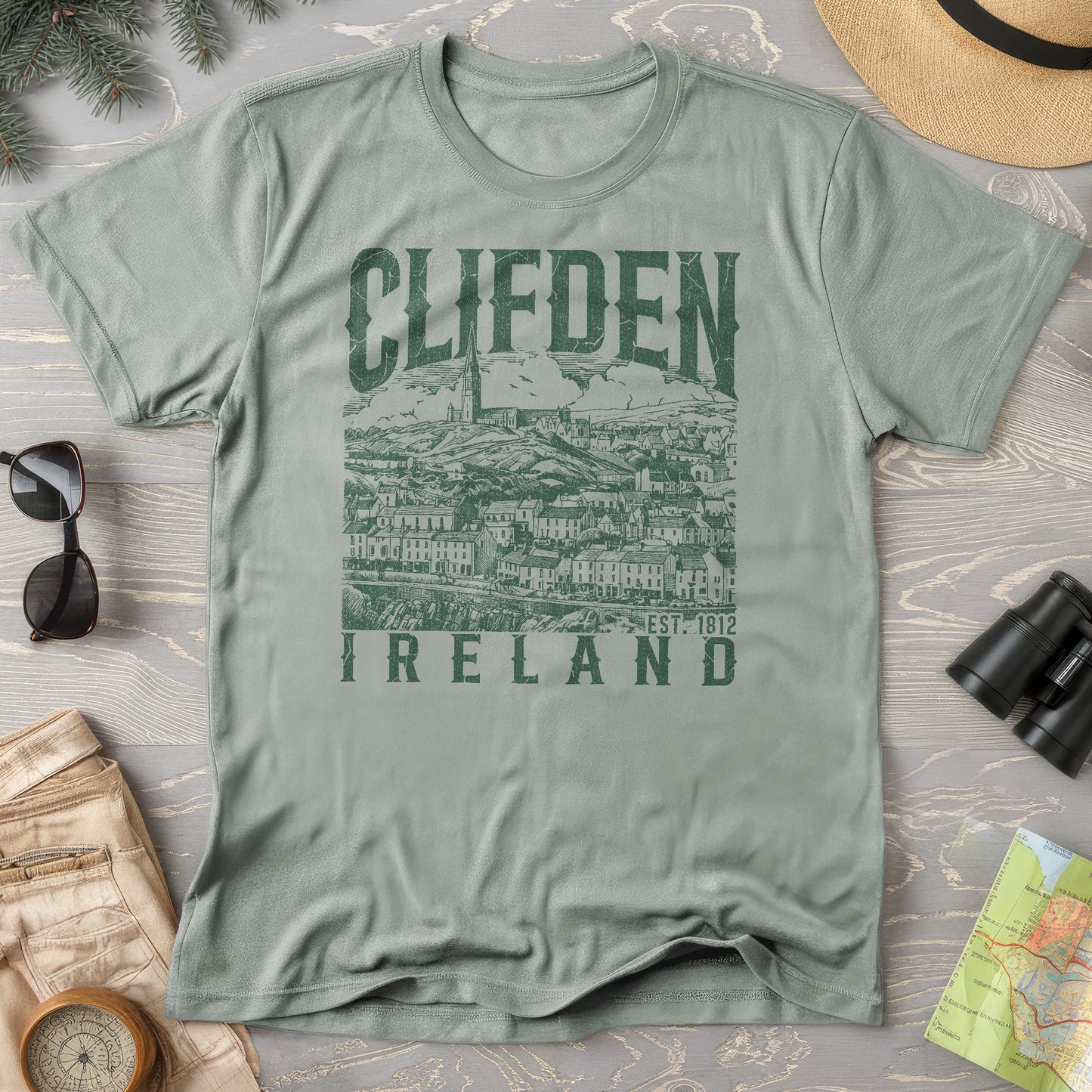 Clifden Ireland Sketch T-Shirt