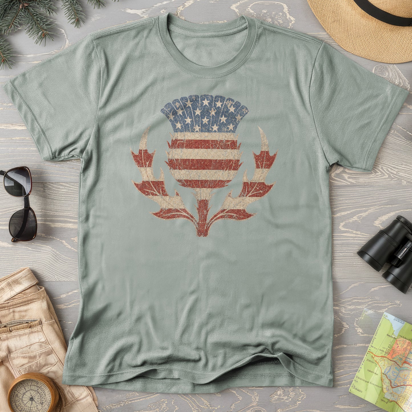 Vintage Flag Thistle T-Shirt
