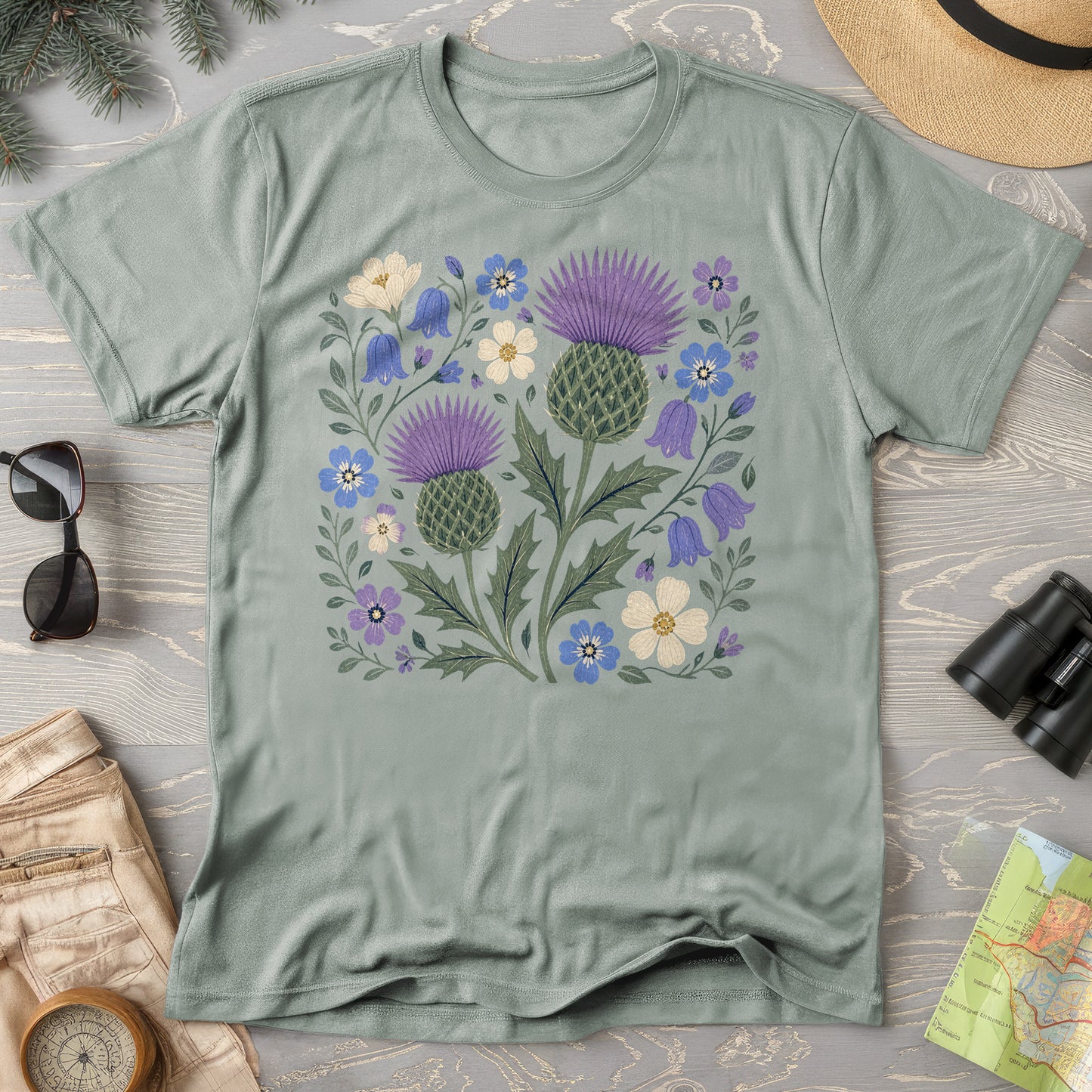 Scottish Thistle Floral T-Shirt