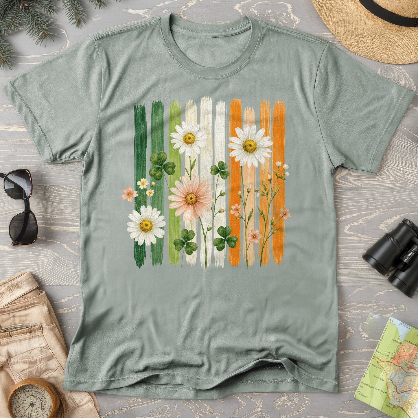 Irish Flower Stripes T-Shirt