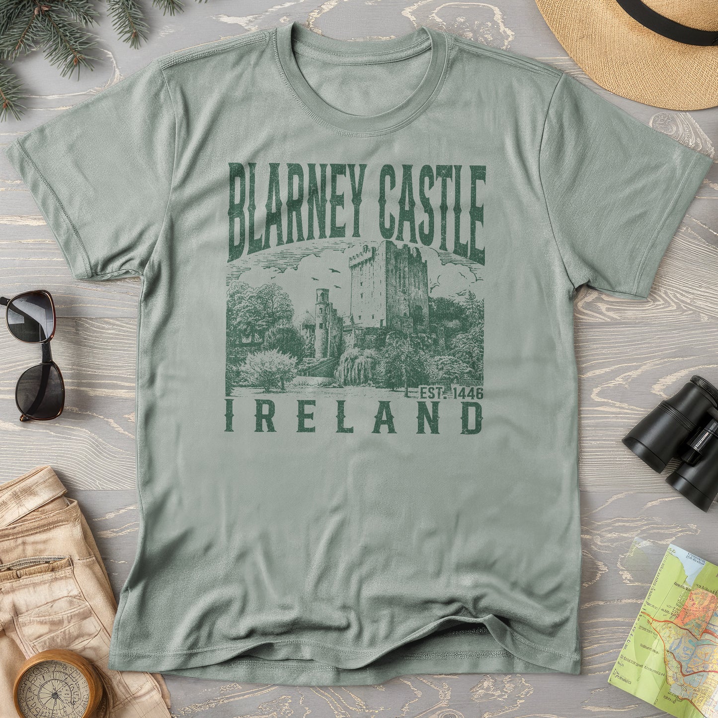 Blarney Castle Ireland Sketch T-Shirt
